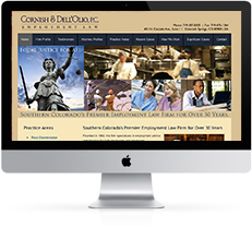 Photo of Cornish and Dell'Olio employment attorneys website. Also designed the logo.