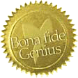 gold foil sticker saying Incognito is a bona fide genius at website design